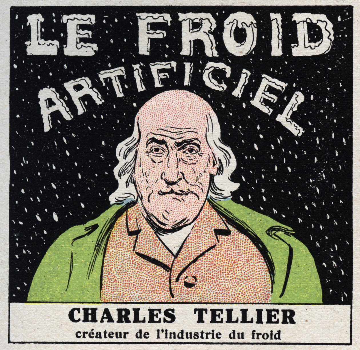 A indústria do frio: o frio artificial inventado por Charles Tellier (1828-1913). Ilustração anónima a partir de 1925. Coleção privada. de Anonymous Anonymous