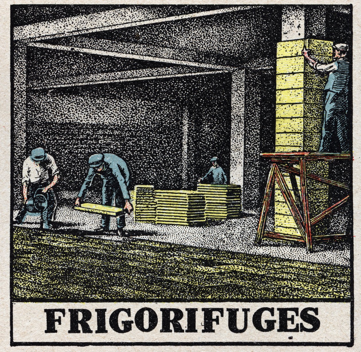 A indústria de refrigeração: frigoríficos. Ilustração anônima de 1925. Coleção privada. de Anonymous Anonymous