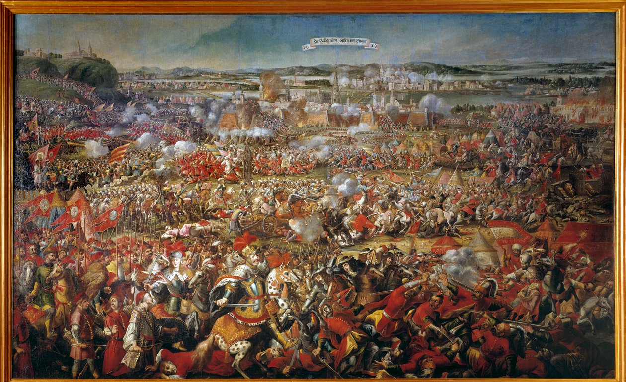 O cerco de Viena em 1683 pela pintura Ottomans Anonymous. Viena do século XVII. Museu Kunsthistorische de Anonymous Anonymous