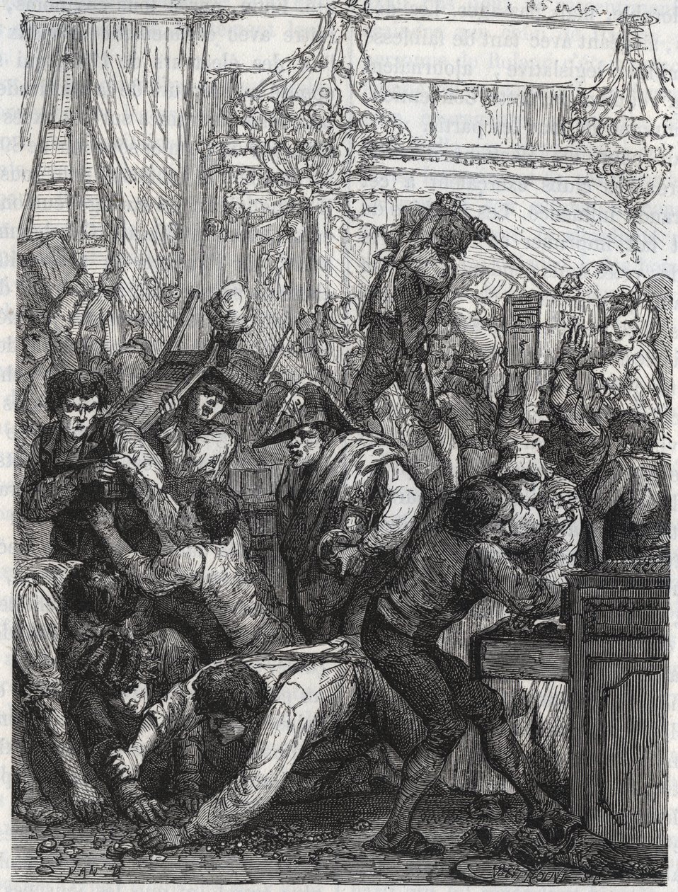 Roubo do guarda de móveis (actual Hotel de la Marine, Place de la Concorde) - Roubo na semana de 11 a 17 de Setembro de 1792 por uma banda encomendada por Paul Miette, de uma parte da Diamonds, no hotel du Garde-Meuble de la Couronne, Paris, onde t de Anonymous Anonymous