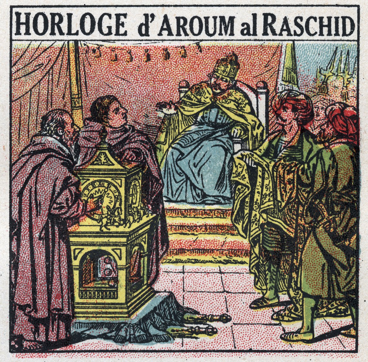 Tempo: Haroun al-Rashid (Harun al-Rashid ou al-Rashid (al-Rashid) ou ar Rachid (ar-Rashid) ou el Rashid (el-Rashid) ou el Raschid (el-Raschid) ou al Raschid (al-Raschid), Califa do Abássida (763 ou 766-809). Ilustração anônima de 1925. Colisão privada de Anonymous Anonymous