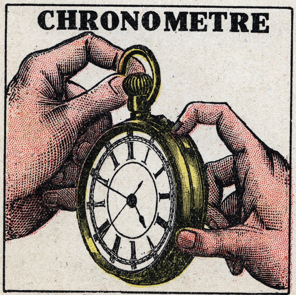Tempo: um cronómetro. Ilustração anónima de 1925. Coleção privada. de Anonymous Anonymous