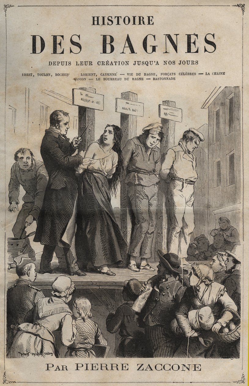 Página de título do livro "Histoire des bagnes depuis leur création till nos jours" (1877) de Pierre Zaccone (1817-1895). de Anonymous Anonymous