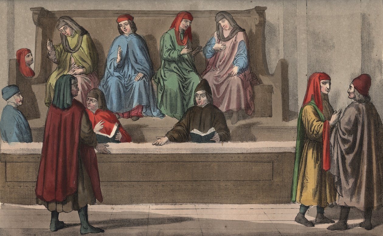 Merchant tribunal, ou tribunal de comércio - Século XV - Merchant tribunal, Itália de Anonymous Anonymous