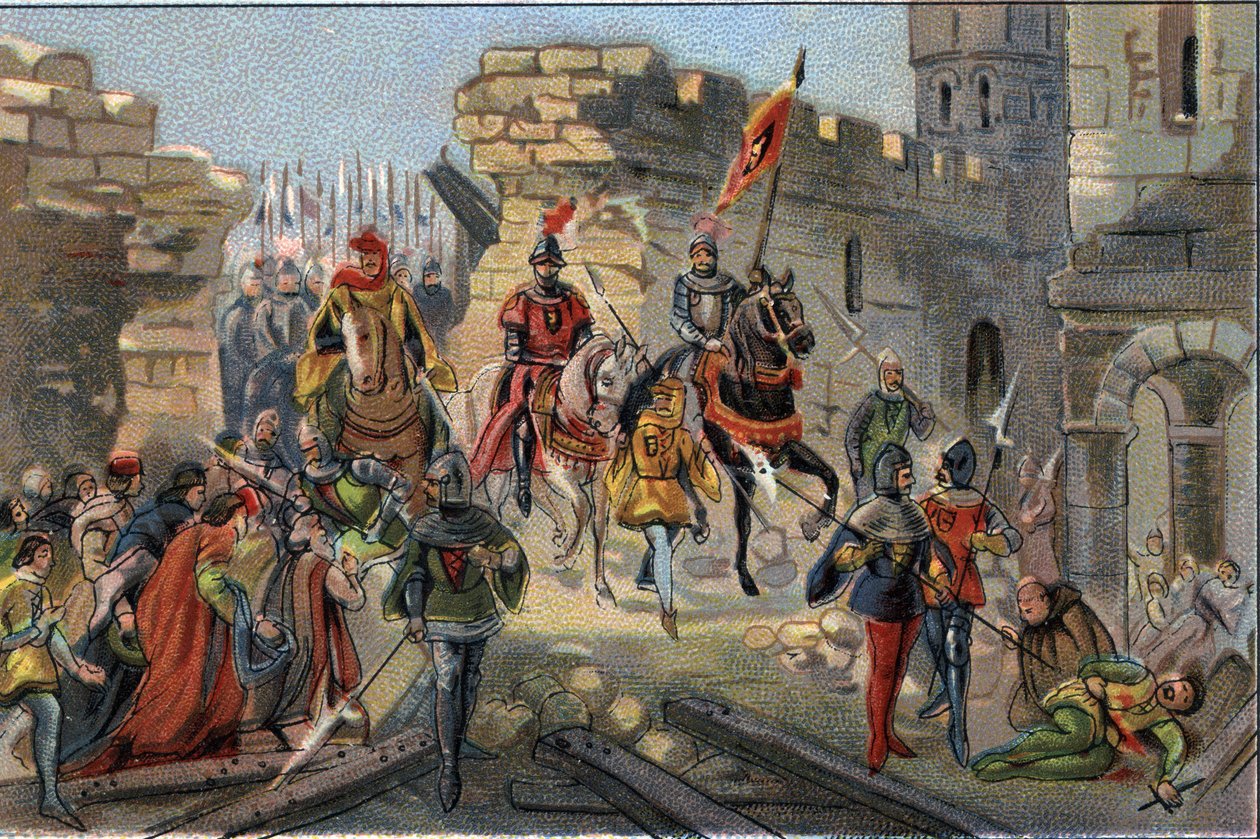 Entrada triunfal de Louis II de Flanders (Louis de Dampierre conhecido como Louis de Male ou Maele de Anonymous Anonymous