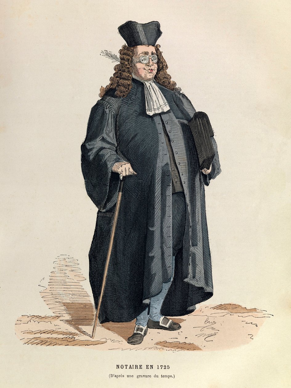Um notário em 1725 (reinado do Rei Luís XV)/Um notário em Paris de Anonymous Anonymous