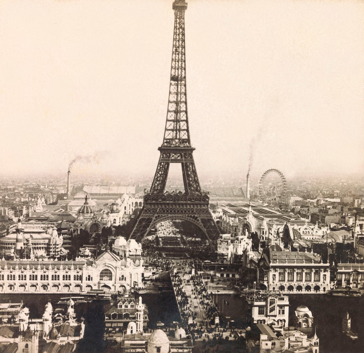 Exposição Universal de 1900 - Exposition Universelle de 1900 em Paris: Vista panorâmica dos Champs de Mars - coleção particular de Anonymous Anonymous