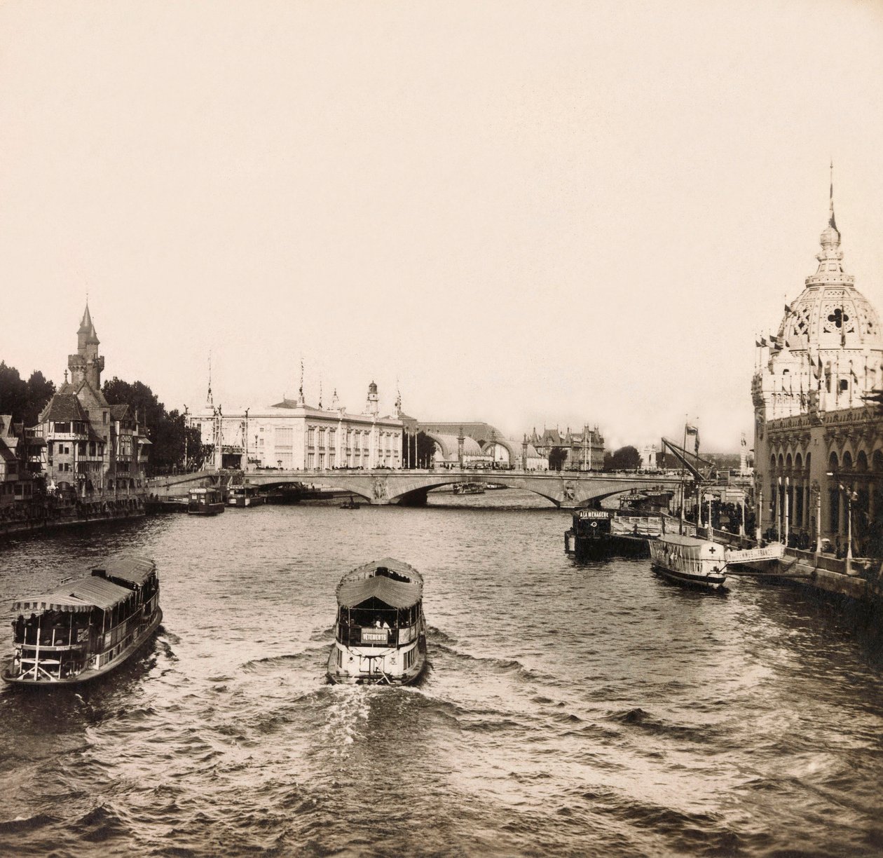 Exposição Universal de 1900 - Exposition Universelle de 1900 em Paris: A ponte da Alma - coleção particular de Anonymous Anonymous
