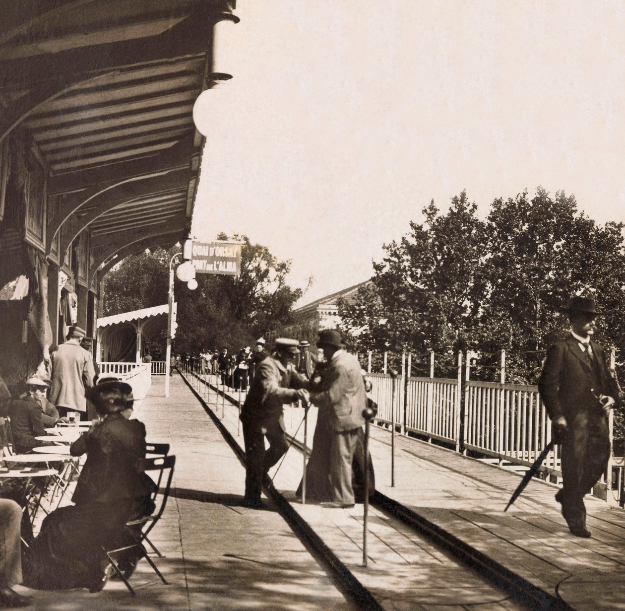 Exposição Universal de 1900 - Exposition Universelle de 1900 em Paris: A calçada rolante - coleção particular de Anonymous Anonymous