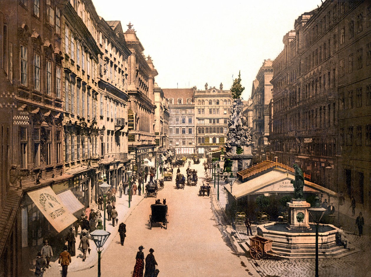 Viena em 1901. O fosso. Fotocromo de Anonymous Anonymous