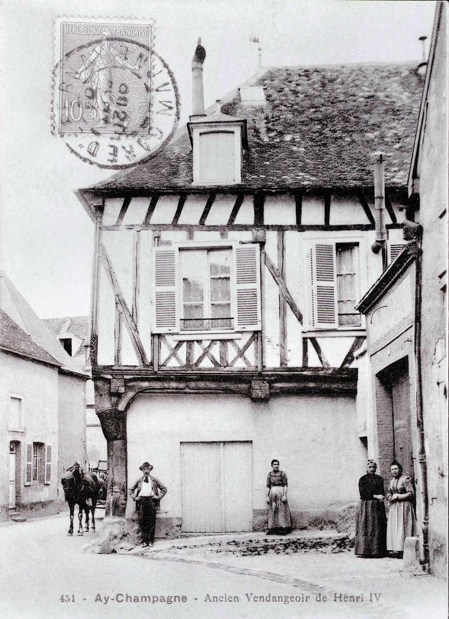 Vista da vinha de Henri IV na cidade de Ay Champagne no Marne - Fotografia do início do século XX - Colecção privada de Anonymous Anonymous