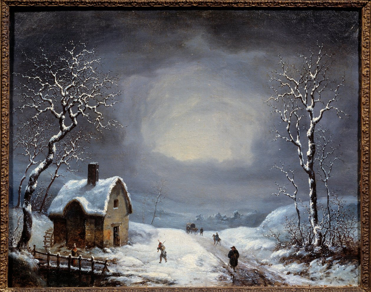 Pintura Winter Landscape Anonymous. Colecção privada do século XIX de Anonymous Anonymous