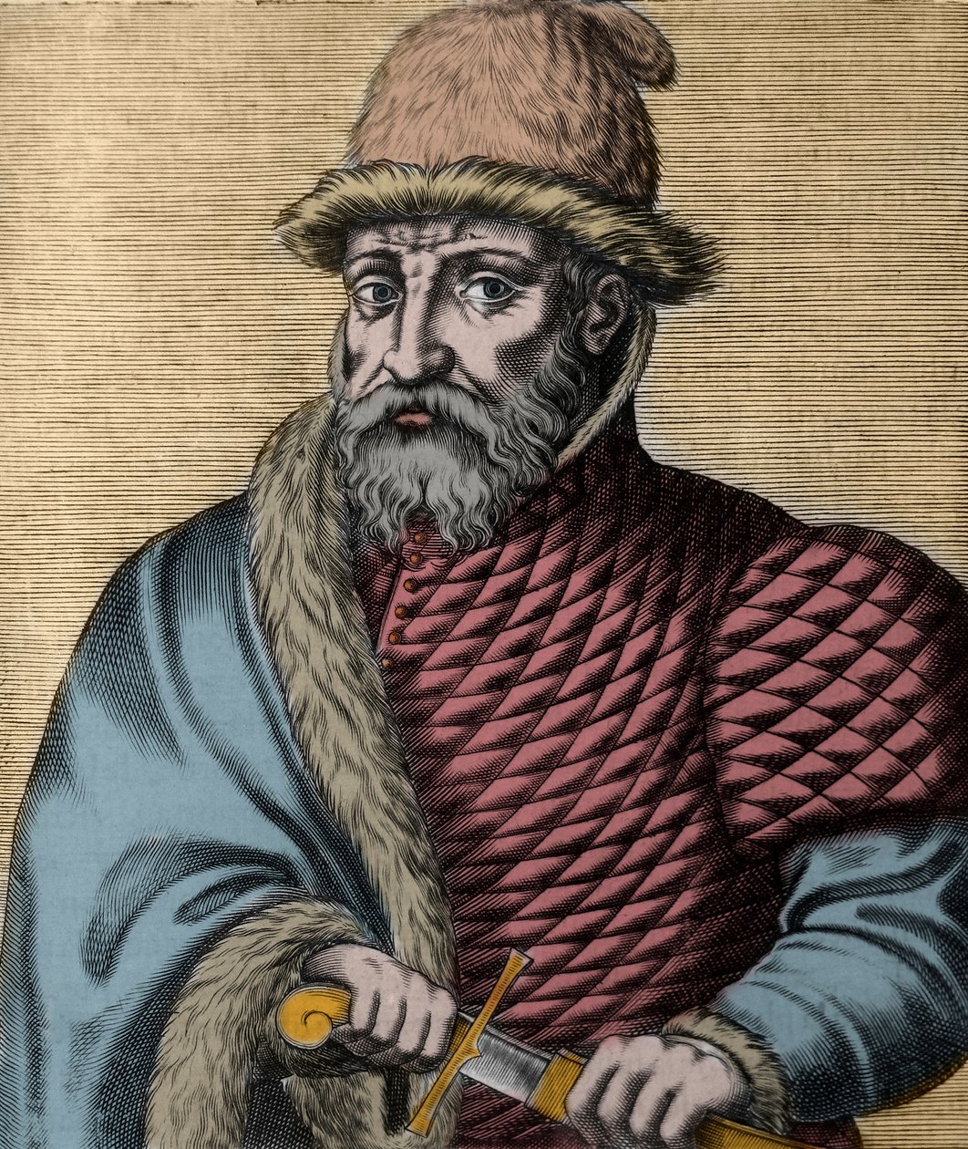 retrato de Timur (Tamerlane) (Taimur, Timur Lenk, Timur i Lneg, Tamburlaine ou Taimur-e-Langfrom) (1336-1405) gravura de "Histoire de l