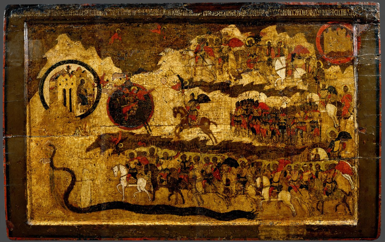 Bendito seja o anfitrião do rei dos céus, século XVI de Anonymous Russian icon painter