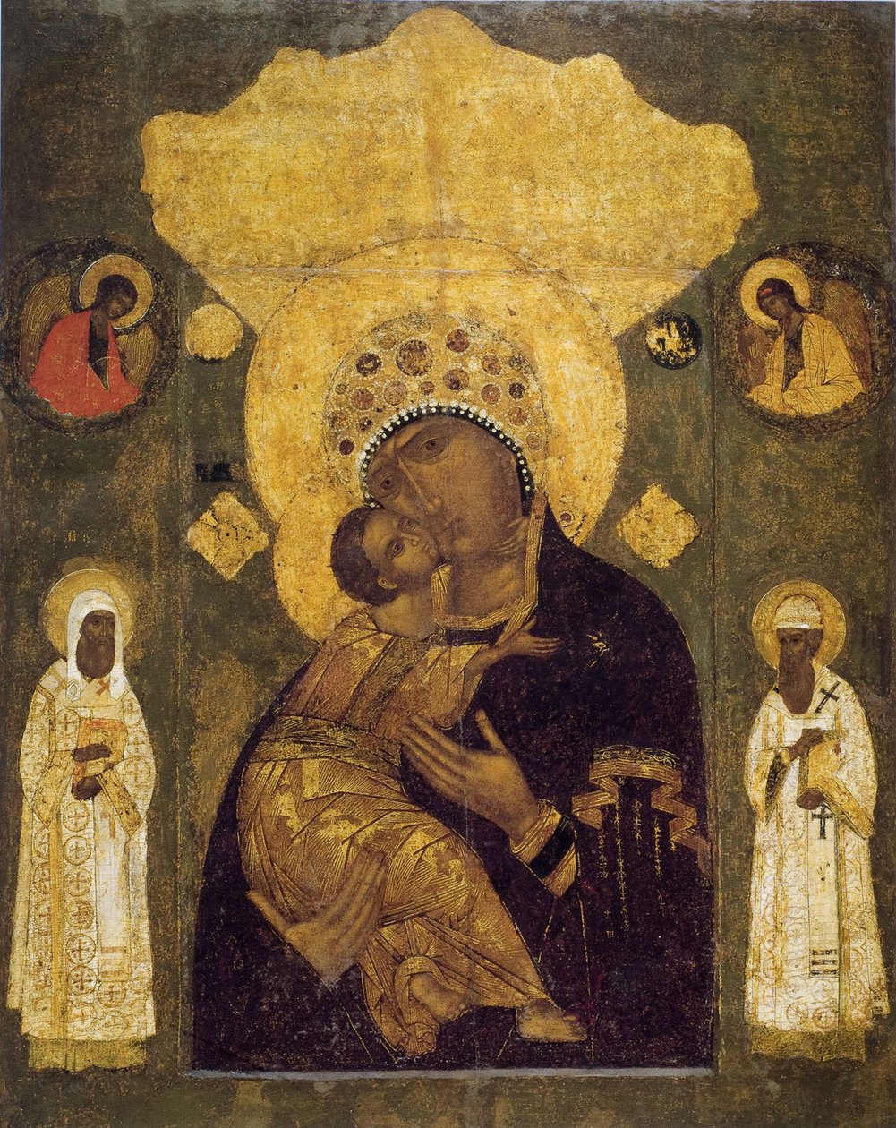 Mãe de Deus de Volokolamsk, século XVI de Anonymous Russian icon painter