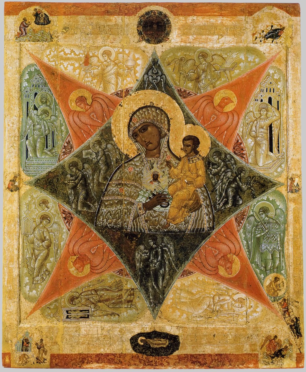 Mãe de Deus da sarça ardente, século XVI de Anonymous Russian icon painter