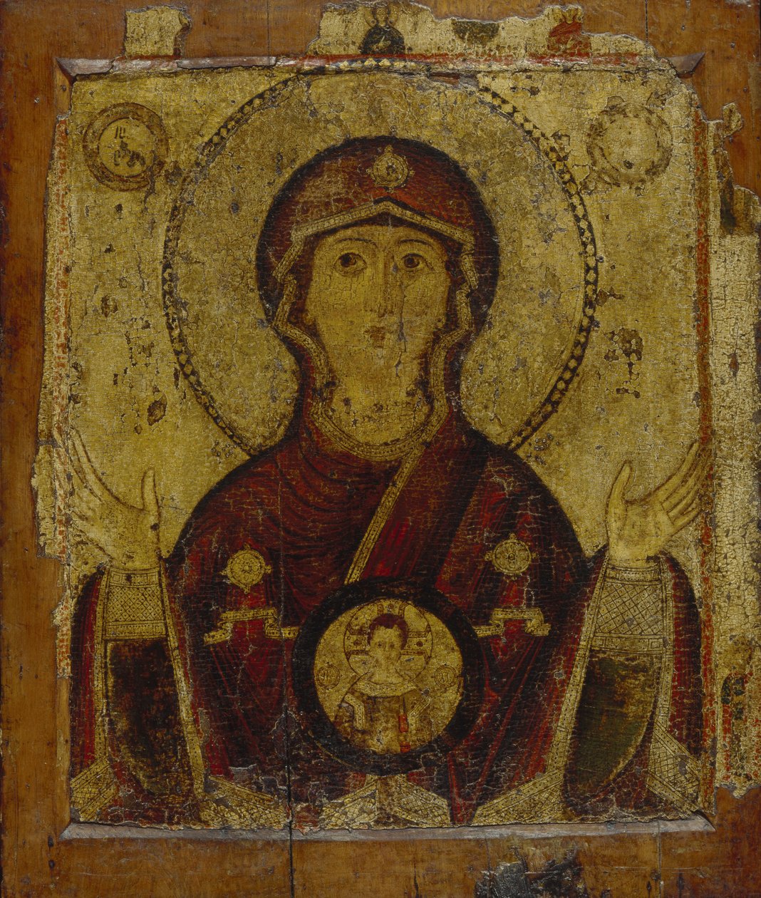 Nossa Senhora do Signo, início do século XIII. de Anonymous Russian icon painter