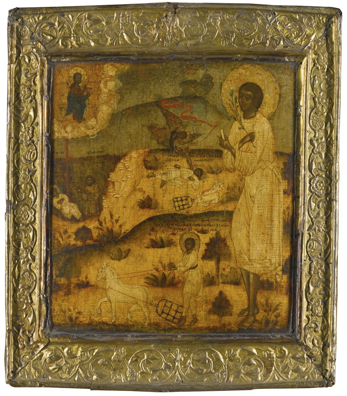 São Artemio de Verkola, segunda metade do século XVII de Anonymous Russian icon painter