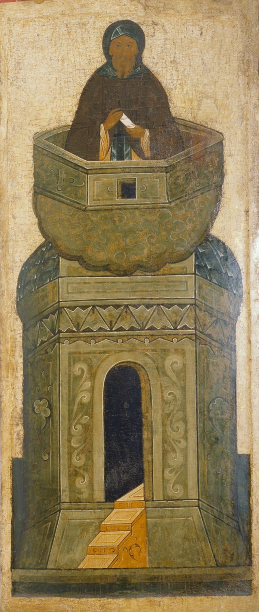 São Daniel Stylite. Da gama Deesis, século XVI de Anonymous Russian icon painter