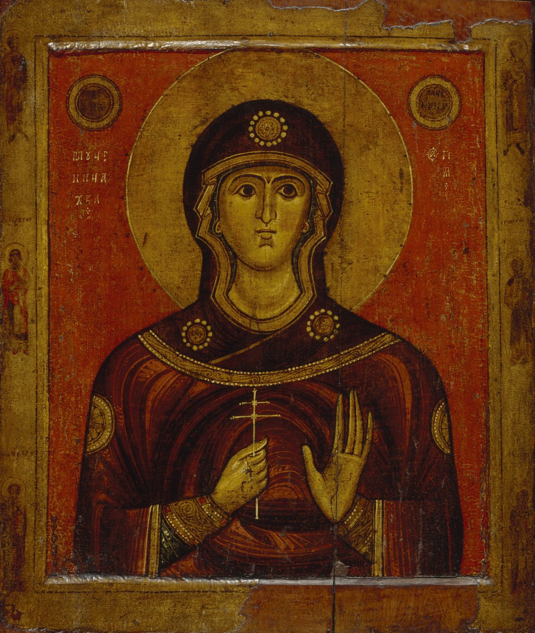 Santa Juliana, início do século XIII. de Anonymous Russian icon painter