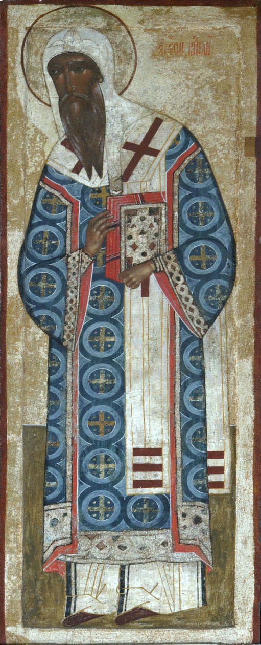 Alexei São Metropolitano de Moscou, século XVI de Anonymous Russian icon painter