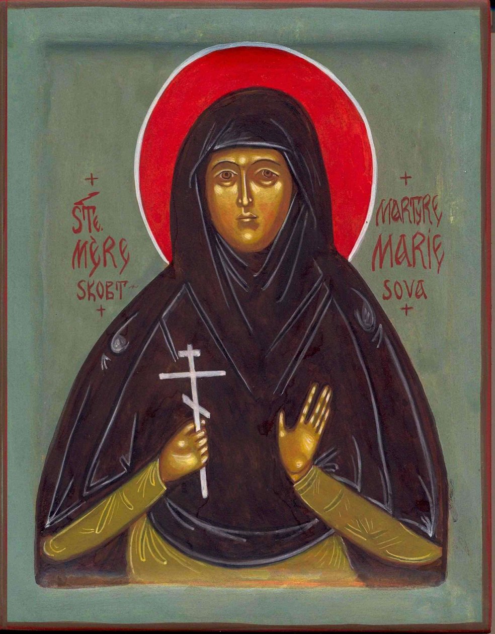 Santa Mãe Maria, século XX de Anonymous Russian icon painter