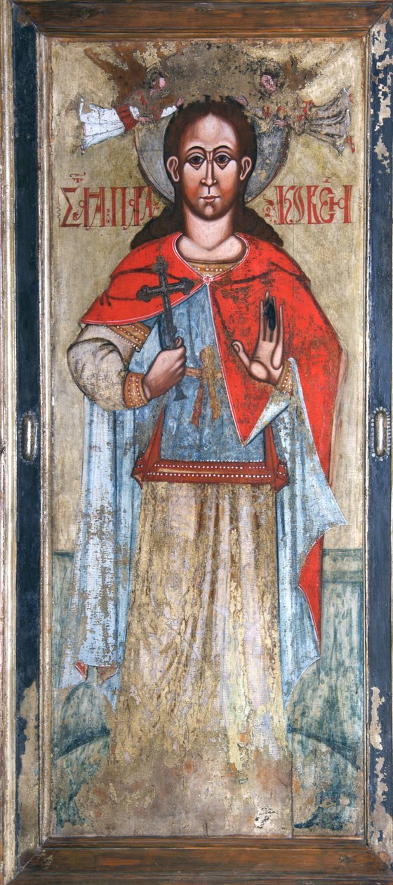 Saint Paraskeva Pyatnitsa, início do século XVII. de Anonymous Russian icon painter