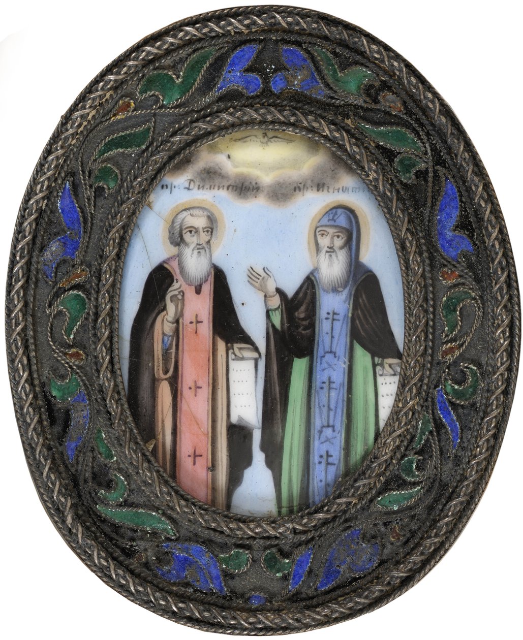 Santos Dimitry de Rostov e Inácio Brianchaninov de Anonymous Russian icon painter