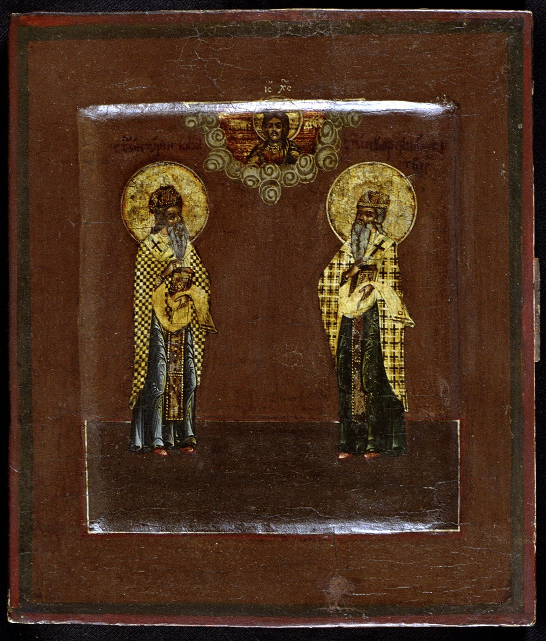 Santos Gúrias de Kazan e Varsonofius de Tver, século XVII de Anonymous Russian icon painter