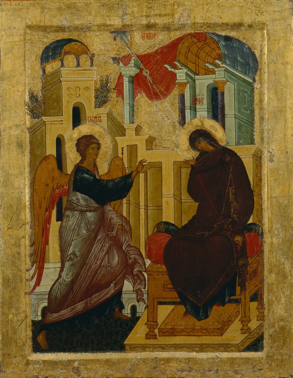 A Anunciação, 1497 de Anonymous Russian icon painter