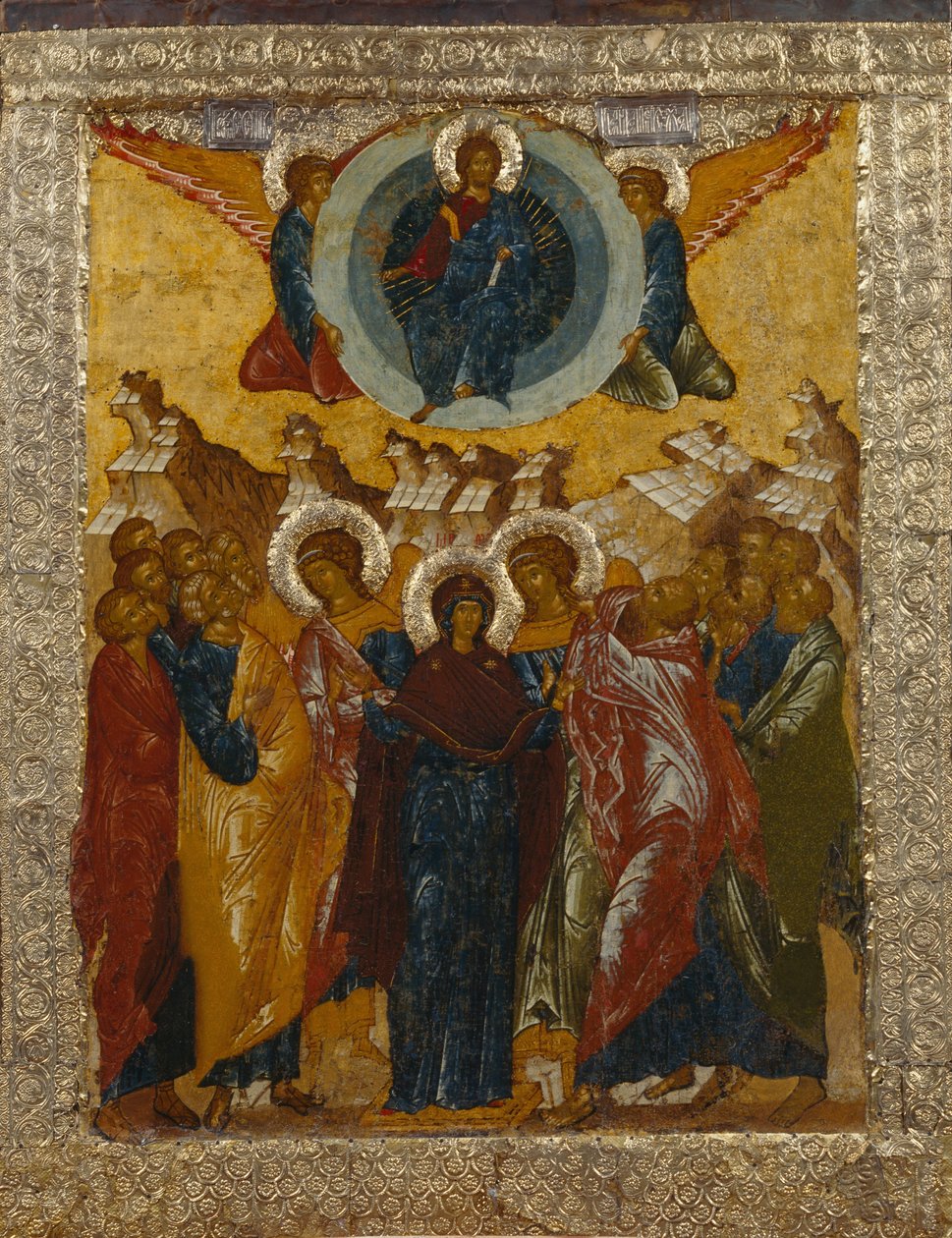 A Ascensão de Cristo, 1497 de Anonymous Russian icon painter