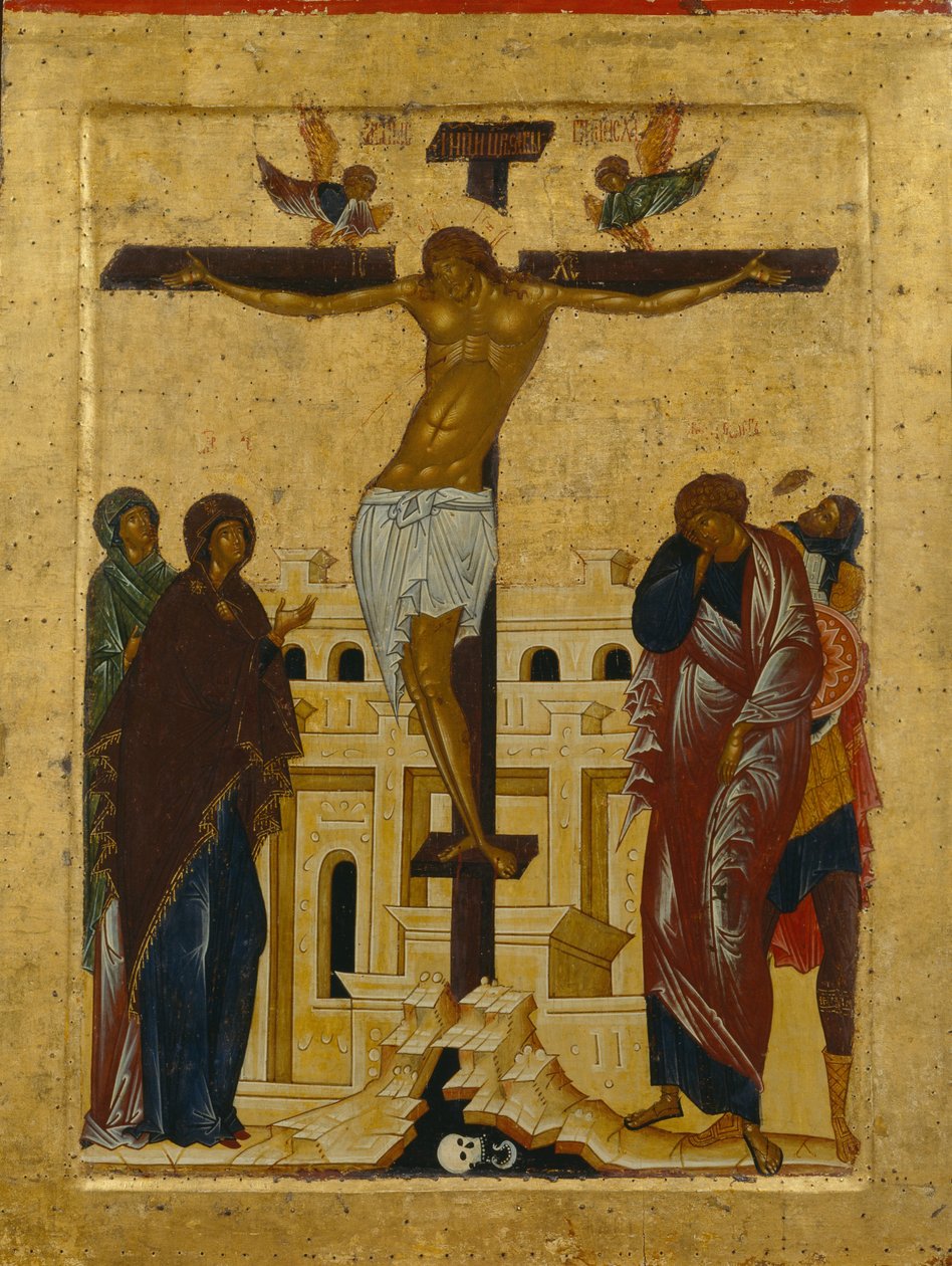 A Crucificação, 1497 de Anonymous Russian icon painter