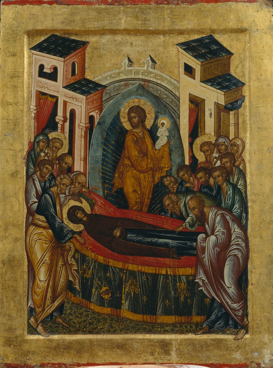A Dormição da Virgem, 1497 de Anonymous Russian icon painter