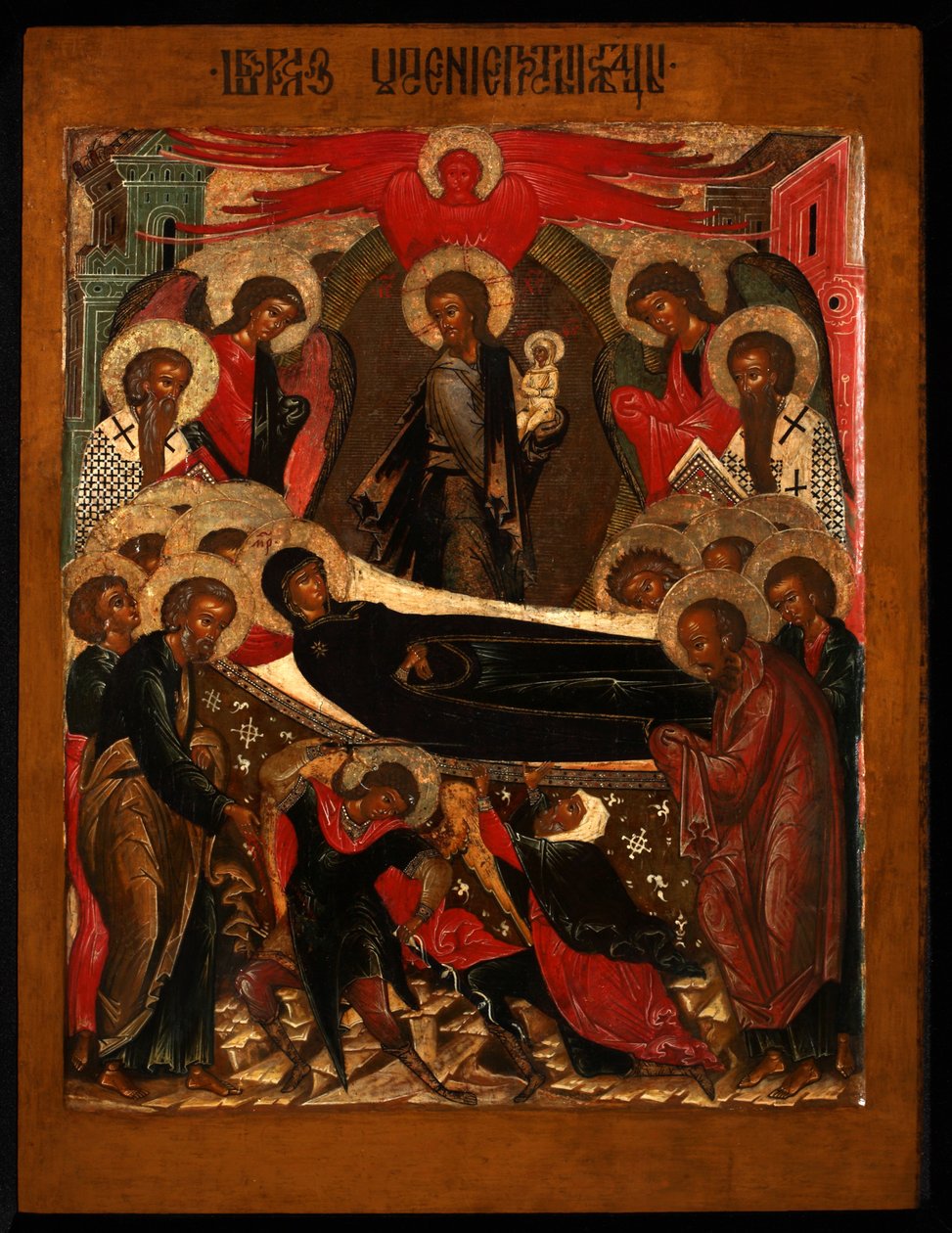 A Dormição da Virgem, 1640 de Anonymous Russian icon painter