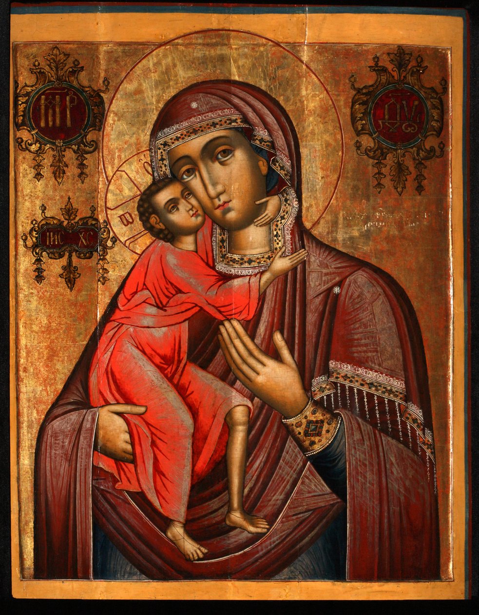 A Mãe de Deus Feodorovskaya, século XVII de Anonymous Russian icon painter