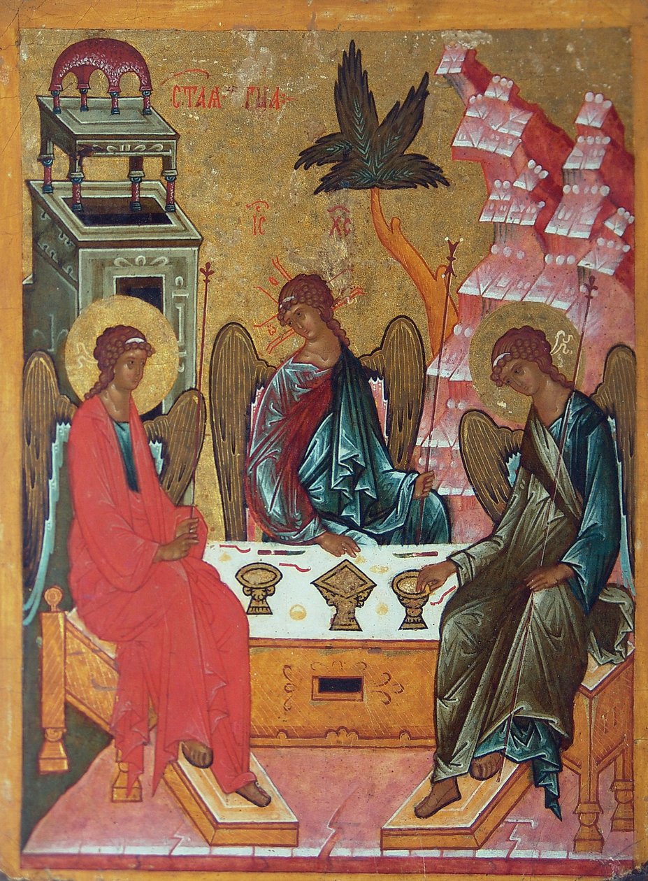 A Santíssima Trindade, século XV de Anonymous Russian icon painter