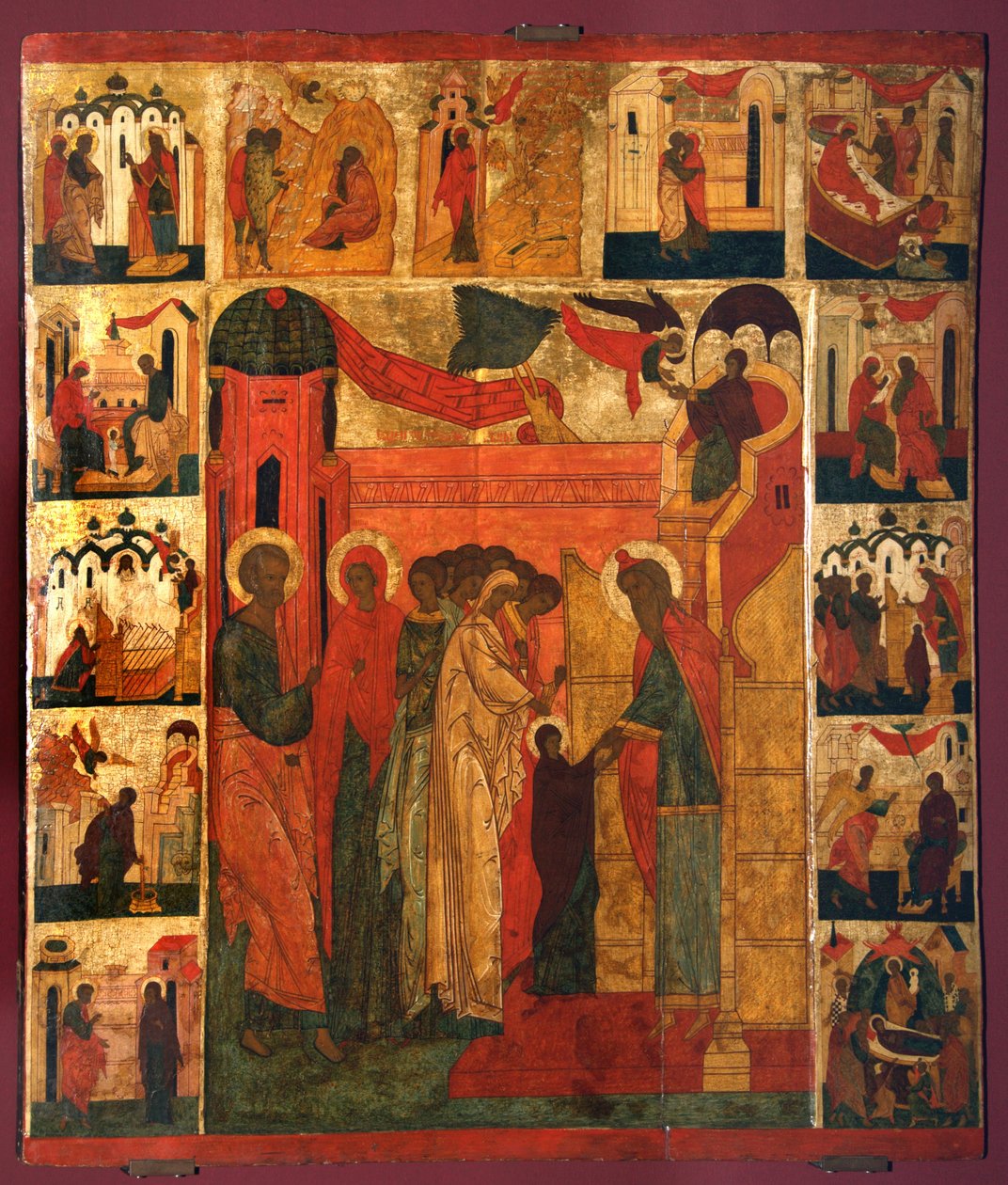 A Apresentação da Virgem Maria, século XVI de Anonymous Russian icon painter