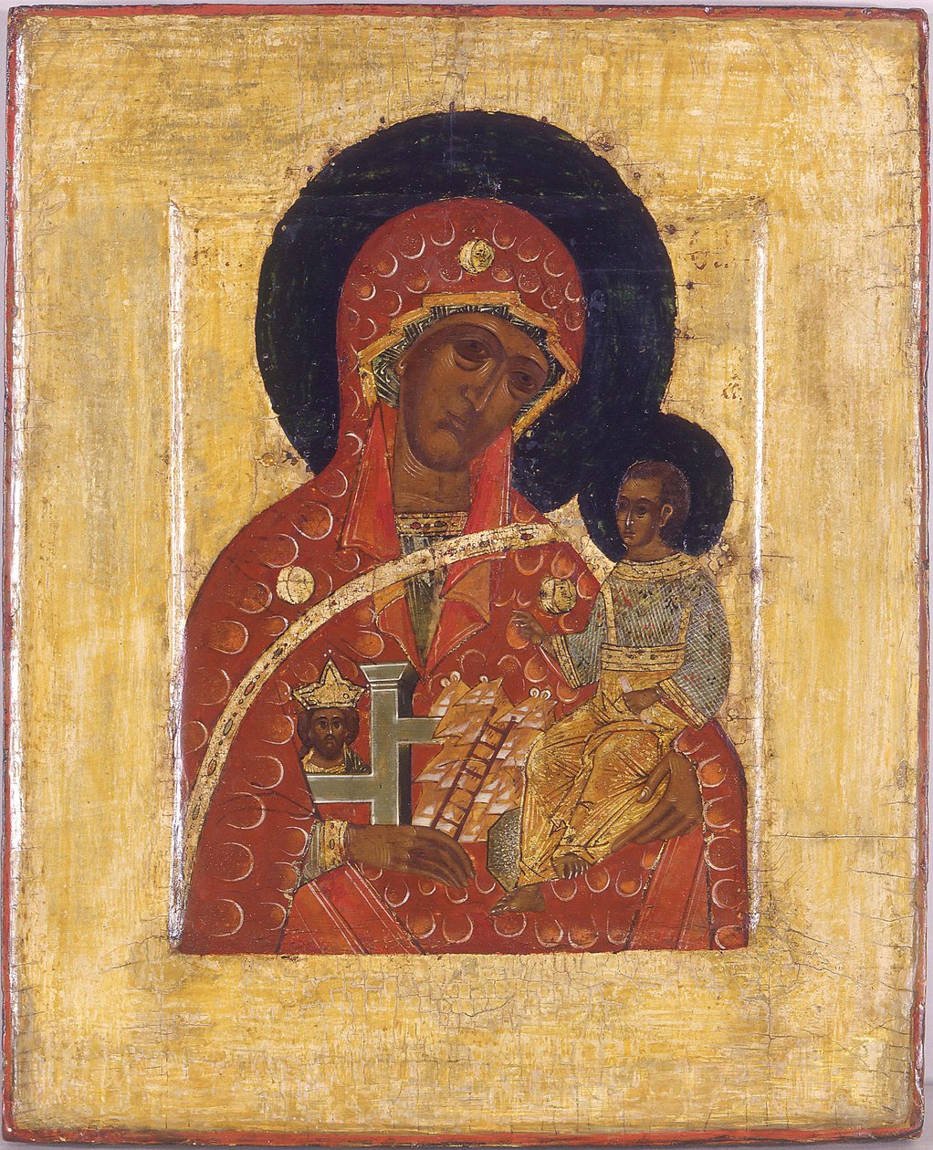 A Virgem A Montanha arrancada não pelas Mãos de Anonymous Russian icon painter