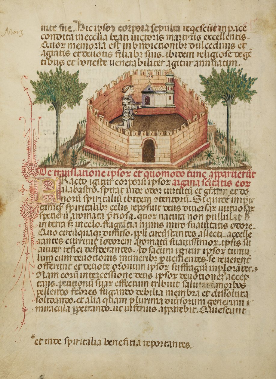 Aimo e Vermondo erguendo a Igreja de São Victor de Anovelo da Imbonate