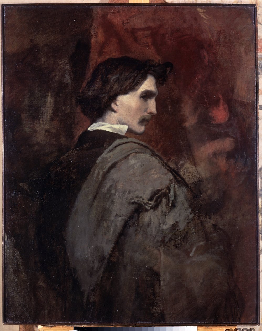 Pintura "Auto-retrato" de Anselm Feuerbach (1829-1880) 1854-1858 Dim. 92x73 cm Museu Hermitage, São Petersburgo de Anselm Feuerbach