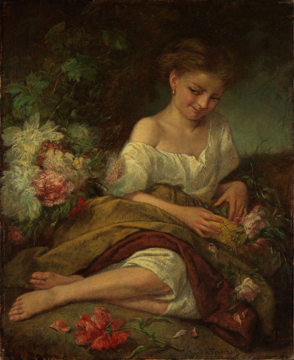 Menina das flores de Anselm Feuerbach