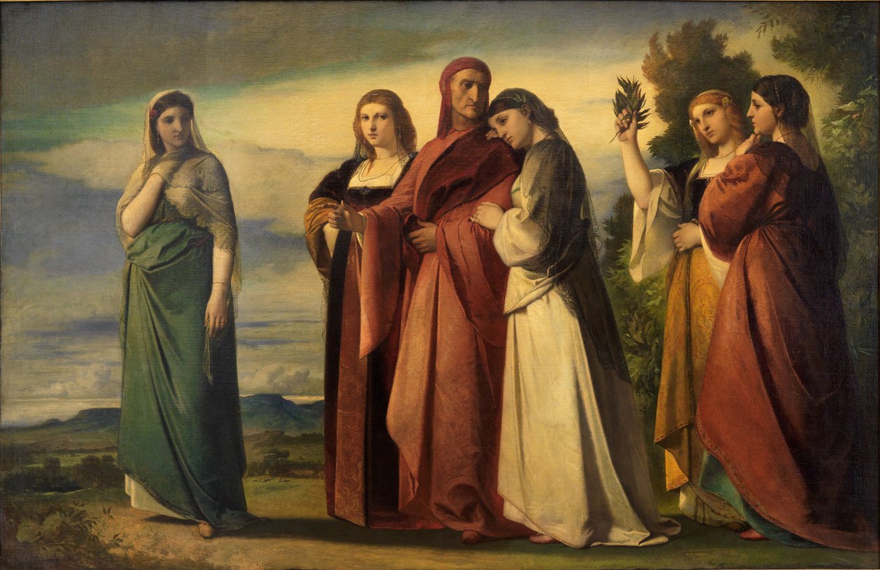 Dante e as nobres damas de Ravena de Anselm Feuerbach