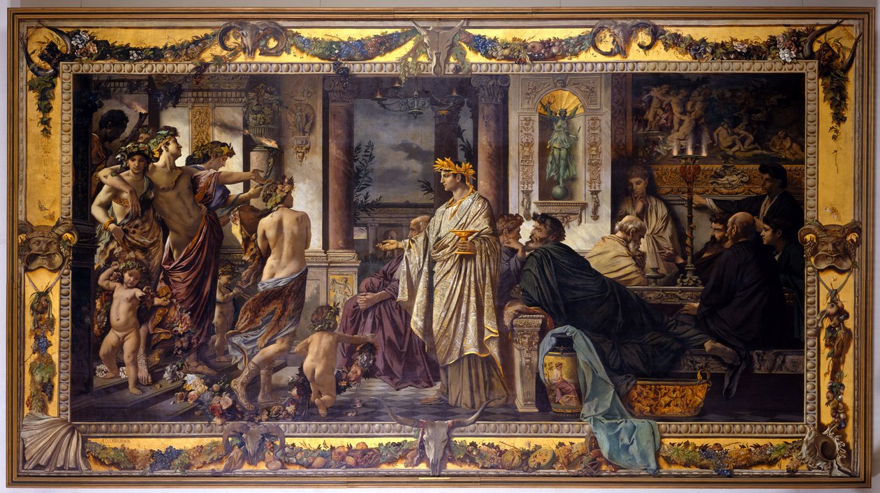 O Banquete (segundo Platão), segunda versão de Anselm Feuerbach