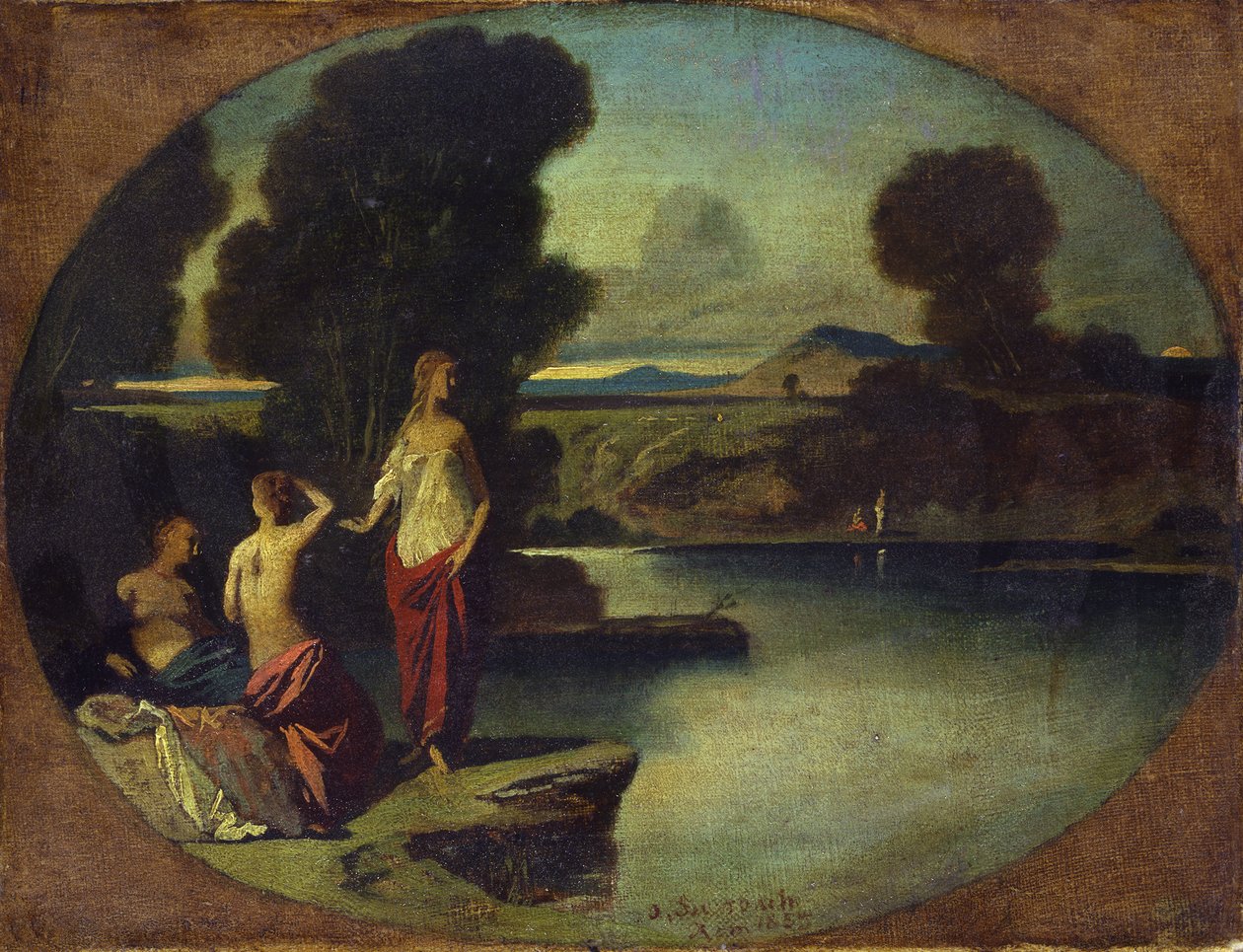 Três raparigas junto à água de Anselm Feuerbach