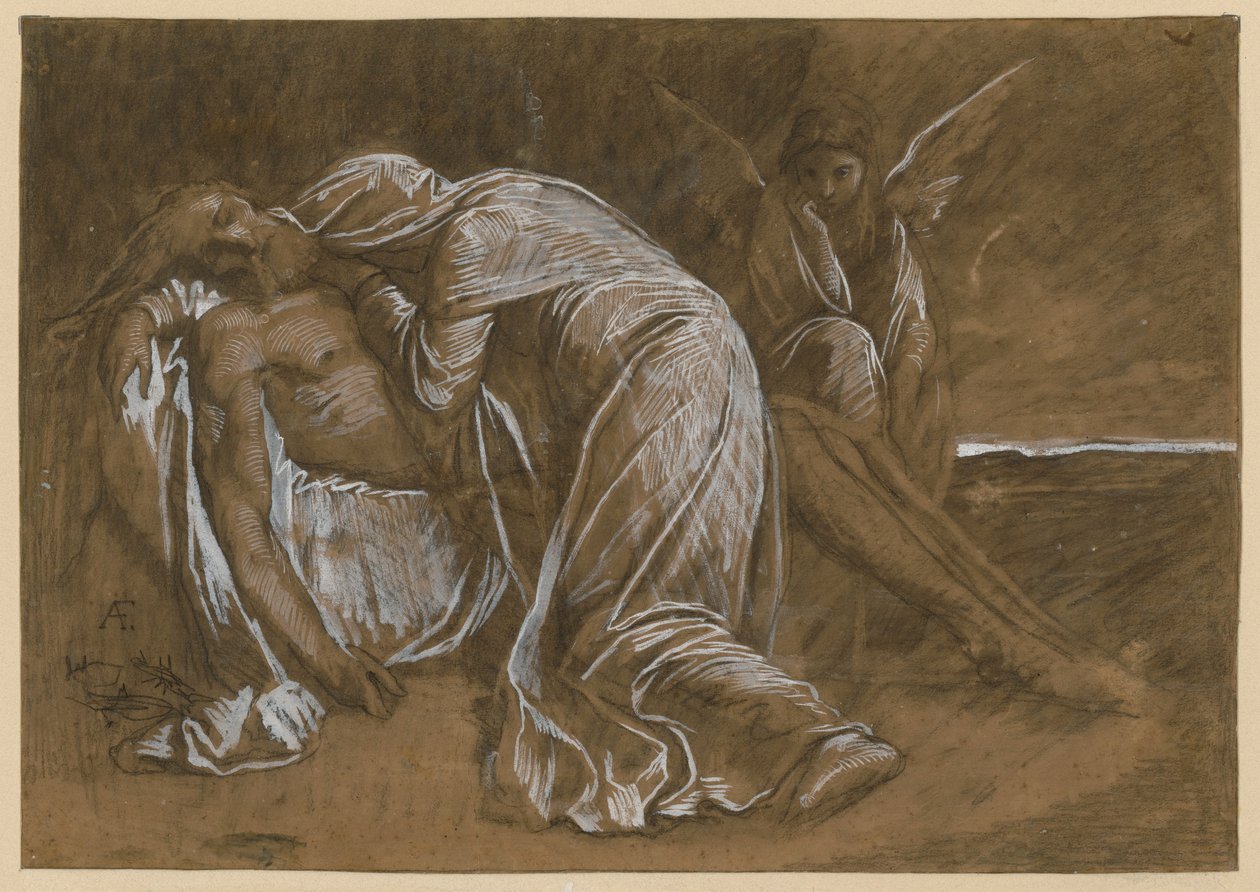 Mulheres em luto. Esboço para uma Pietà de Anselm Feuerbach