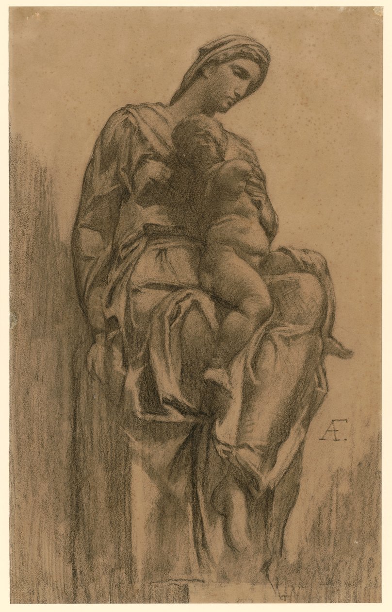A Virgem com o Menino (segundo Miguel Ângelo) de Anselm Feuerbach