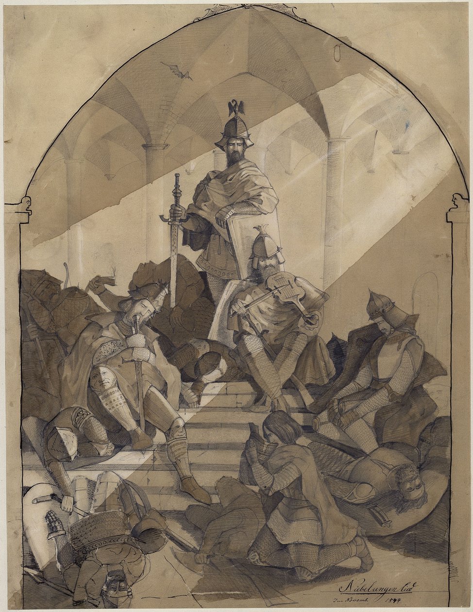 Motivo da Canção dos Nibelungos de Anselm Feuerbach