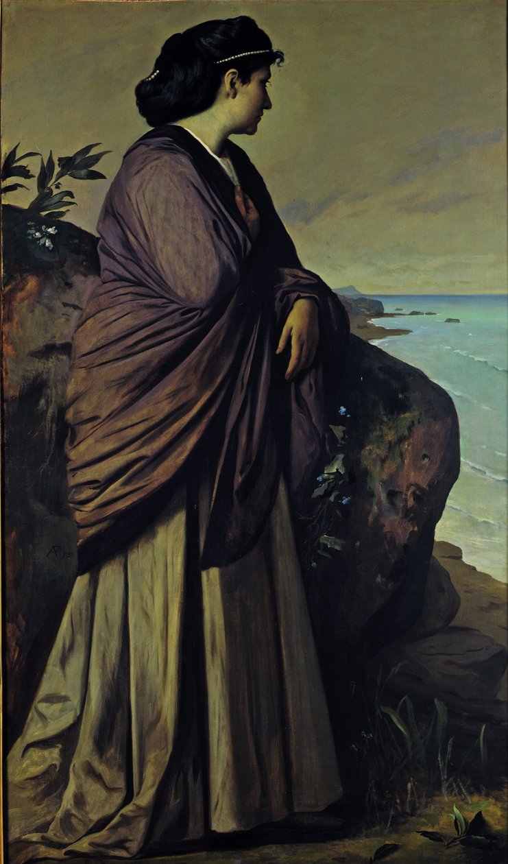 À beira-mar Ifigênia moderna, 1875 de Anselm Feuerbach