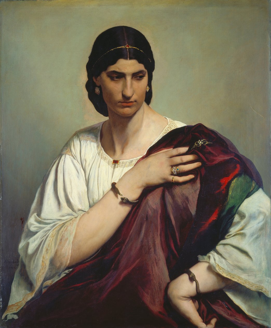Retrato de uma mulher romana de Anselm Feuerbach
