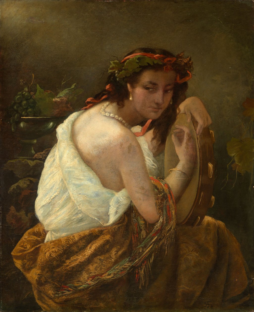 Cigana com pandeireta de Anselm Feuerbach